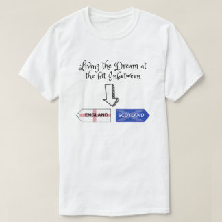 Levande drömmen vid biten inmellan t shirt