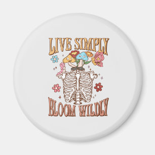Levande enkelt, Bloom Wilely - Skeleton och svampa Magnet