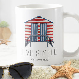 Levande enkelt citattecken Nautical Summer Beach H Kaffemugg