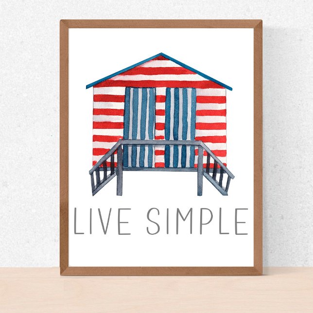 Levande enkelt citattecken Nautical Summer Beach H Poster (Skapare uppladdad)