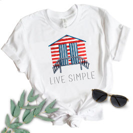 Levande enkelt citattecken Nautical Summer Beach H T Shirt