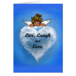 Levande etnisk ängel hälsningskort