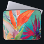 Levande fåglar vid Paradise Laptop Fodral<br><div class="desc">"Vivid Birds of Paradise" av Jennifer Paxton Parker. Fåglar av paradisblommor i ljust,  levande färg.</div>