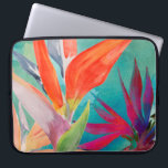 Levande fåglar vid Paradise Laptop Fodral<br><div class="desc">"Vivid Birds of Paradise" av Jennifer Paxton Parker. Fåglar av paradisblommor i ljust,  levande färg.</div>