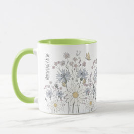 Levande fält med vilda blommor mugg