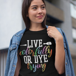 Levande färgämnen eller färgprov med slitnyans t shirt