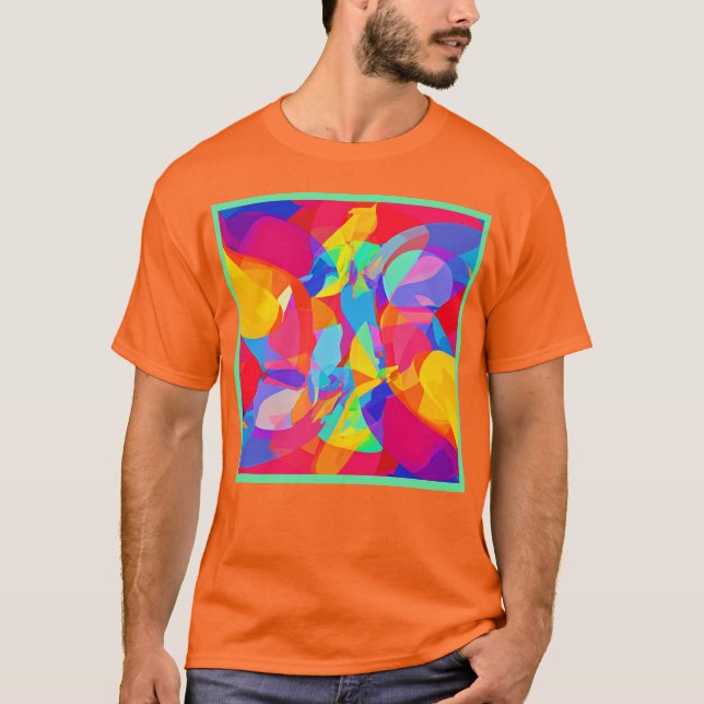 Levande färgstark Mönster Magic T Shirt (Framsida)