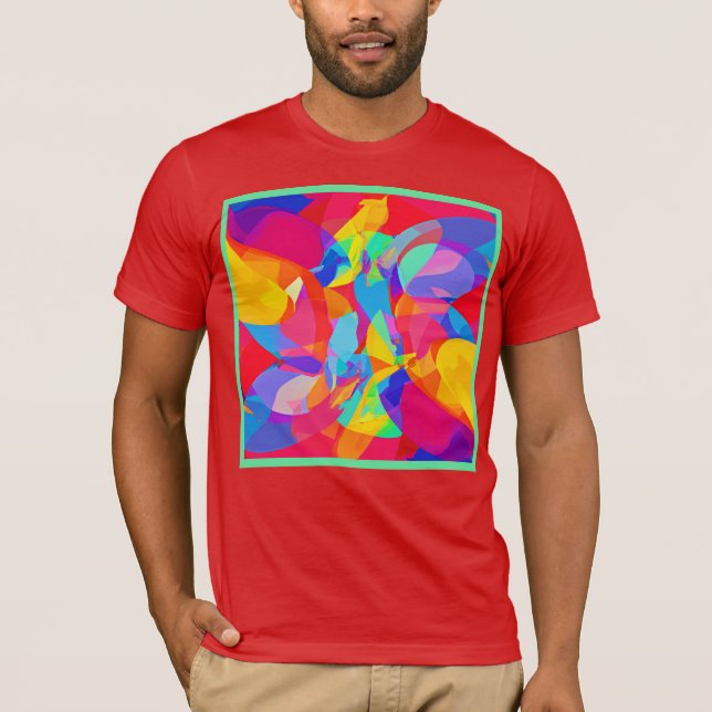 Levande färgstark Mönster Magic T Shirt (Framsida)