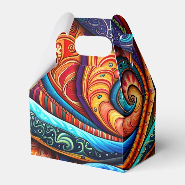 Levande färgstarka skärmar presentaskar (Framsidan Sidan)