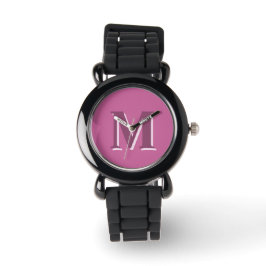 levande fast rosa monogram, armbandsur