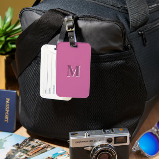 levande fast rosa monogram bagagebricka