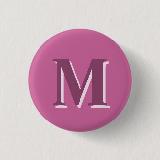 levande fast rosa monogram, knapp
