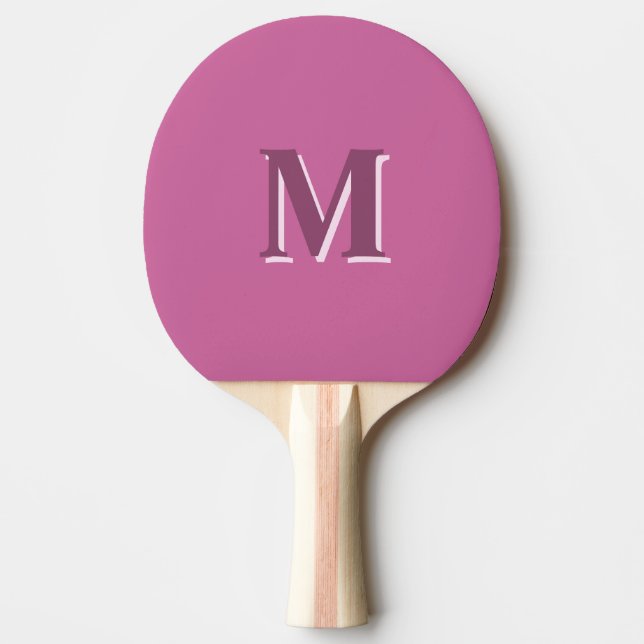 levande fast rosa monogram, pingisracket (Framsidan)