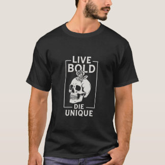 Levande fetstil, döm unik - Skal och Ro minimalist T Shirt