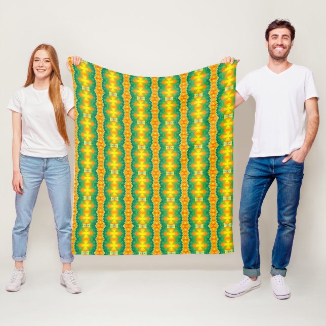 Levande Fleece: Trendiga Filttöj Muster på Zazzle Fleecefilt (På plats)