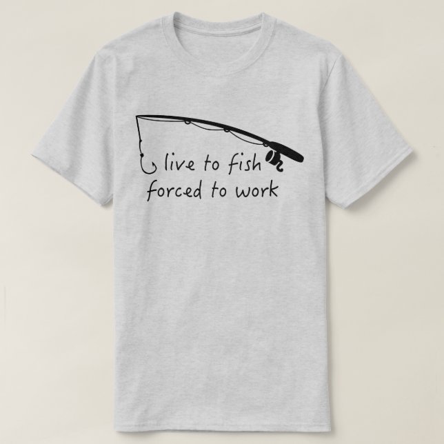 Levande för att fiska efter tvingad tunga Manar-Sh T Shirt (Design framsida)