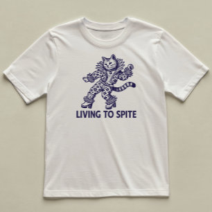 Levande för att spotta en fin katt illustrerad t shirt
