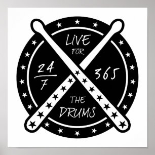 Levande för Drums Poster