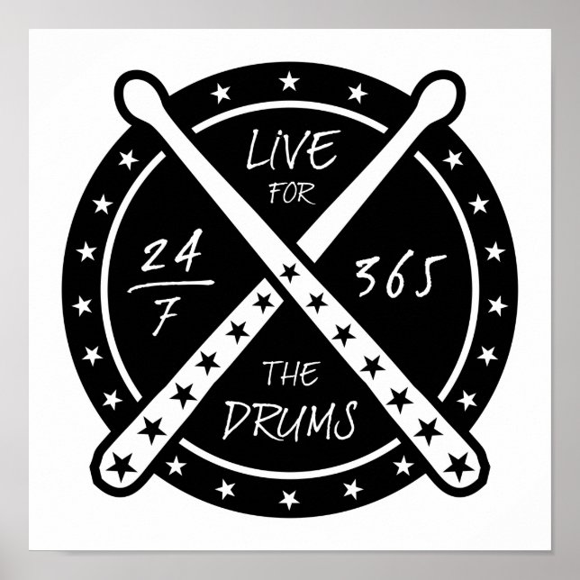 Levande för Drums Poster (Framsidan)