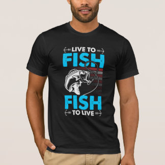 Levande för fisk och fisk att leva på skjortan t shirt