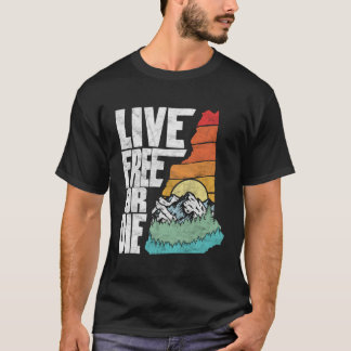 Levande, fritt eller döende New Hampshire Natature T Shirt