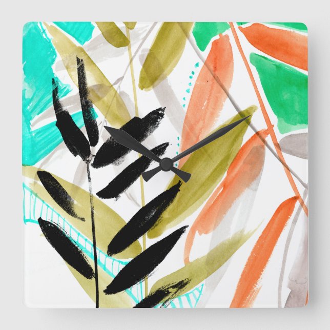 Levande fronter II Fyrkantig Klocka (Framsida)