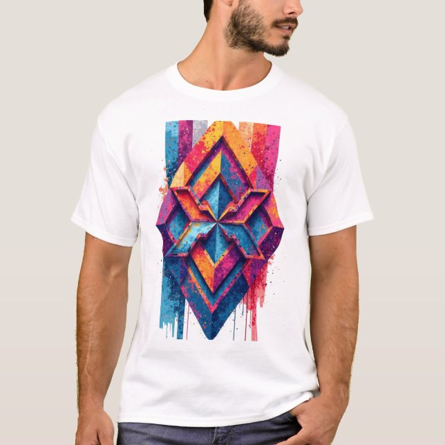 Levande geometri t shirt (Framsida)