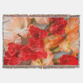 Levande Gladiolus-blommor Filt