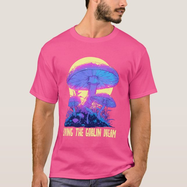 Levande Goblin Dream Psychedelic Mushroom Gobl T Shirt (Framsida)