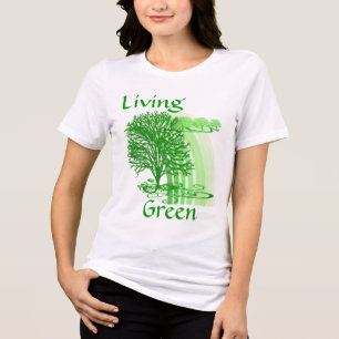 Levande gröna inspirerande citat t-shirt