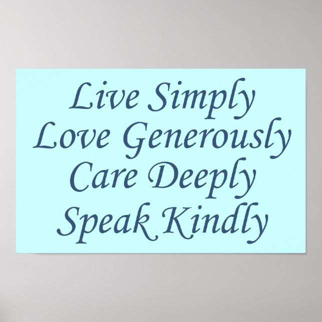 Levande helt enkelt blått poster (Framsidan)