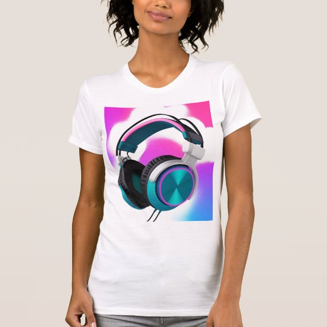 Levande hörlurar t shirt (Framsida)