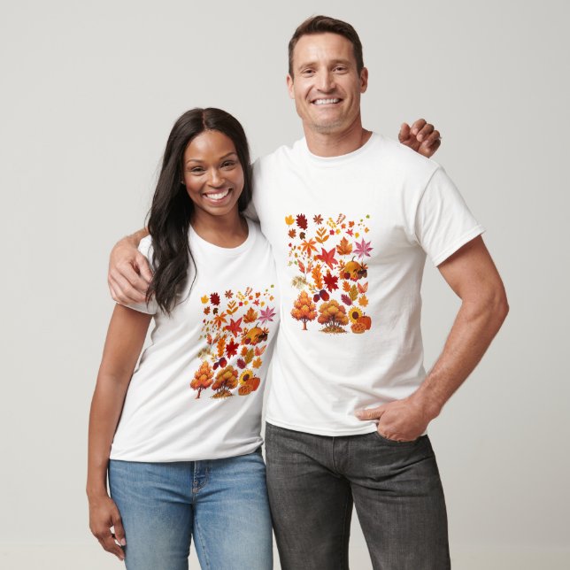 Levande höstblad Clipart-set T Shirt (Unisex)