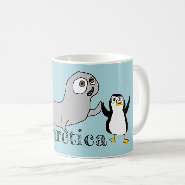 Levande i Antarctica Kaffemugg (Framsida höger)