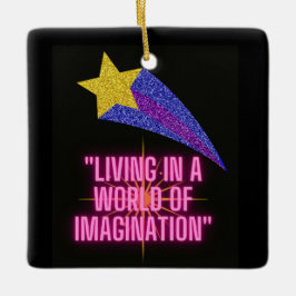 LEVANDE I EN VÄRLD AV BILDNING JULGRANSPRYDNAD KERAMIK