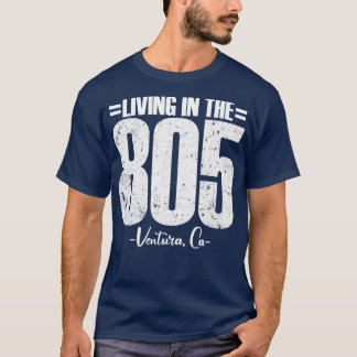 Levande i Kaliforniens 805-områdeskod vin T Shirt