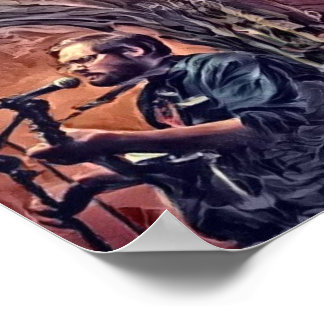 Levande i Tribal Cafe Poster