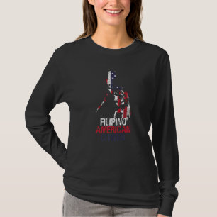 Levande i USA Filippinerna Halvamerikan Filipino R T Shirt