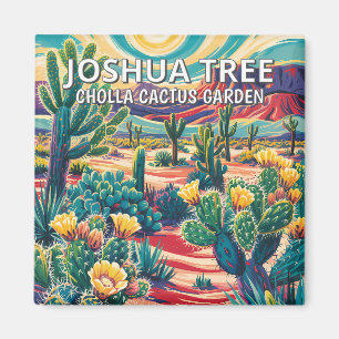 Levande Joshua Tree National Park Kaktus Anpassad Magnet