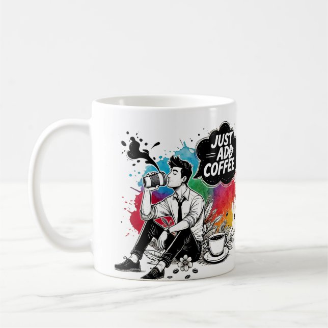 Levande kaffemoment Lägg bara till kaffe  Kaffemugg (Vänster)