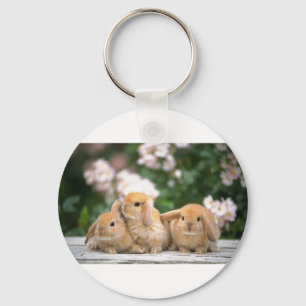 levande kaniner nyckelring