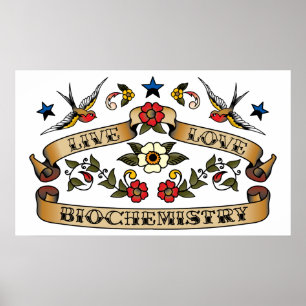 Levande Kärlek biokemi Poster
