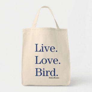 Levande. Kärlek. Bird. Tygkasse