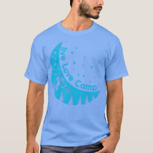 Levande Kärlek Camp Tält på Måne Camping utomhus T Shirt