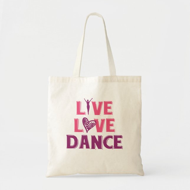 Levande Kärlek Dance - Gift T-Shirt för dansare Tygkasse (Framsidan)