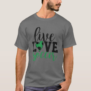 Levande Kärlek-fotboll i Kärlek T Shirt