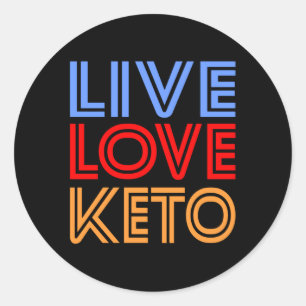Levande Kärlek Keto-lassviktsrörelse Runt Klistermärke