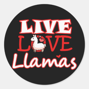 Levande, Kärlek, Llamas Runt Klistermärke
