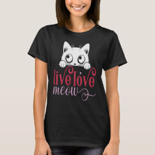 Levande Kärlek Meow, Lusnyk Kitten Älskare T Shirt