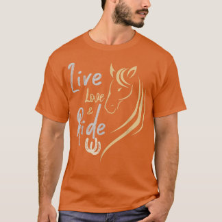 Levande Kärlek och Ride Horse Tävla Land Farmer Pu T Shirt